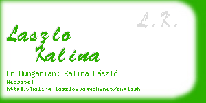 laszlo kalina business card