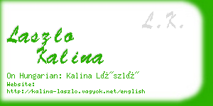 laszlo kalina business card